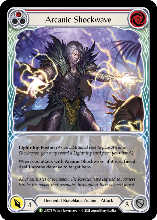 Arcanic Shockwave (Red Extended Art) [LGS079] (Promo)  Rainbow Foil | Webway Games