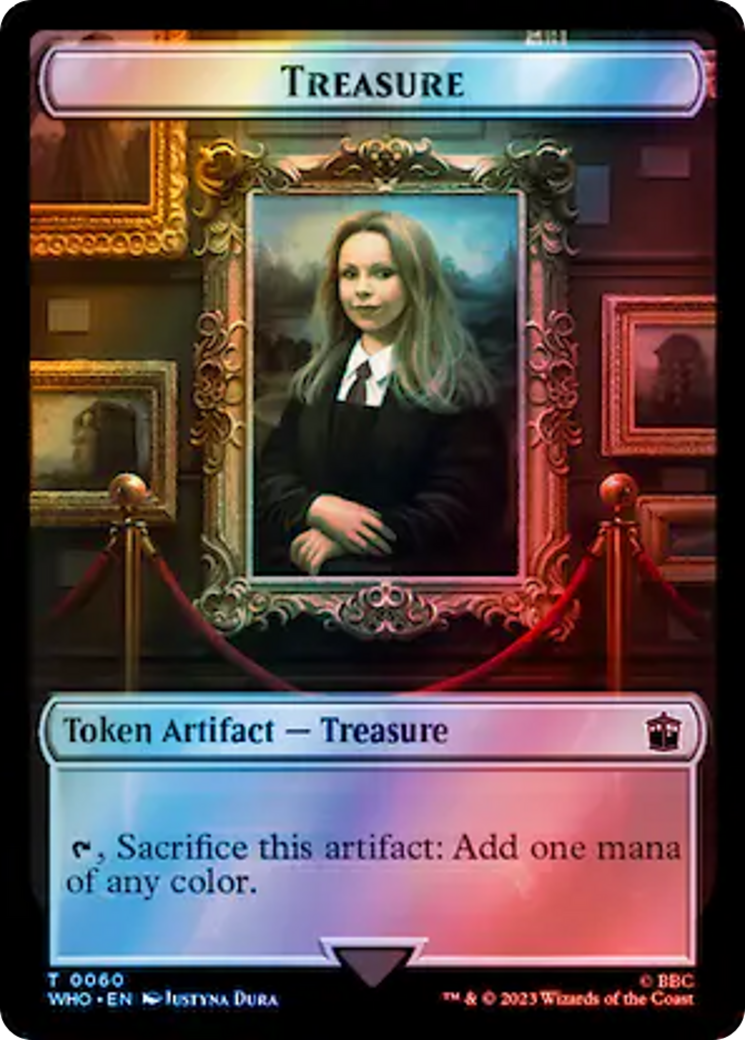 Soldier // Treasure (0060) Double-Sided Token (Surge Foil) [Doctor Who Tokens] | Webway Games