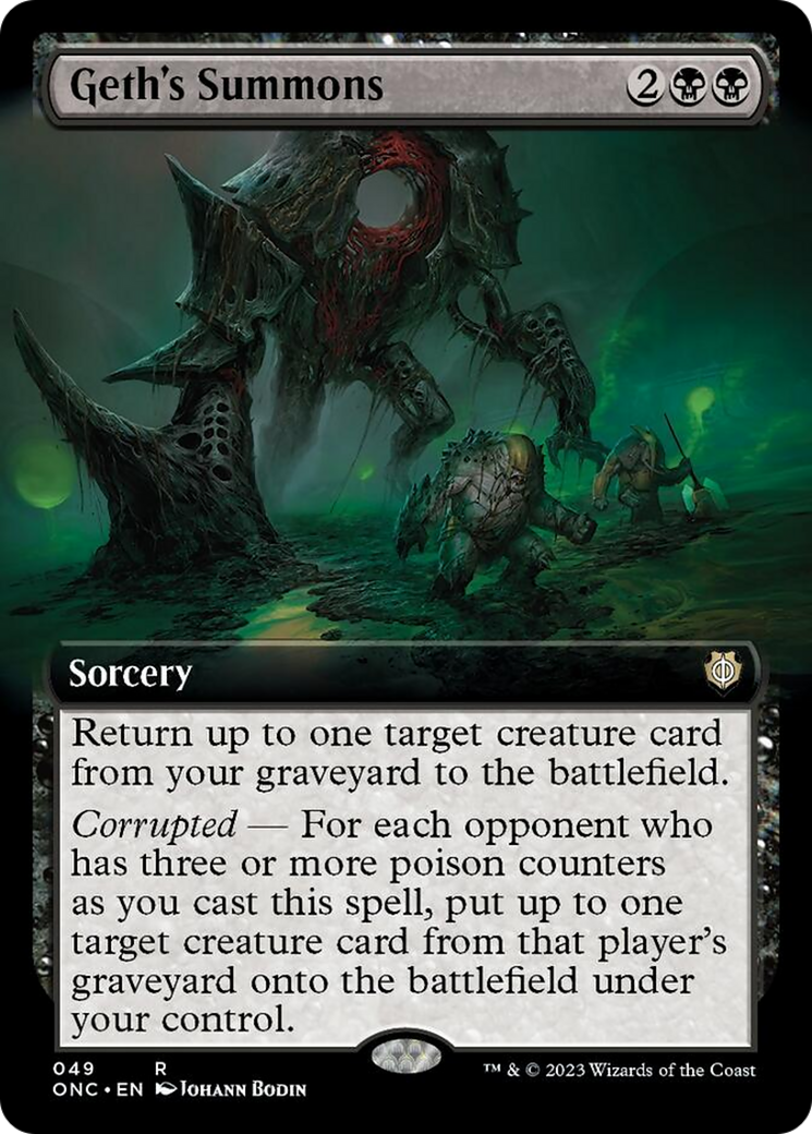 Geth's Summons (Extended Art) [Phyrexia: All Will Be One Commander] | Webway Games