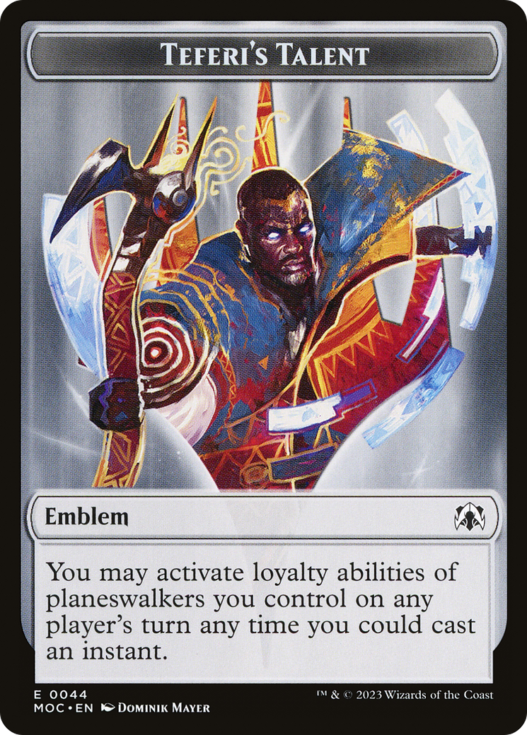 Elemental (02) // Teferi's Talent Emblem Double-Sided Token [March of the Machine Commander Tokens] | Webway Games