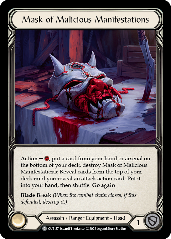 Mask of Malicious Manifestations [OUT157] (Outsiders)  Rainbow Foil | Webway Games
