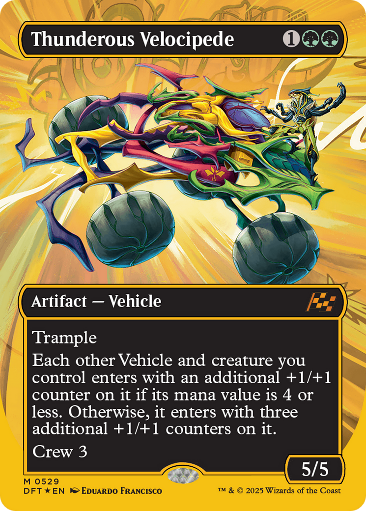 Thunderous Velocipede (Borderless) (First-Place Foil) [Aetherdrift] | Webway Games