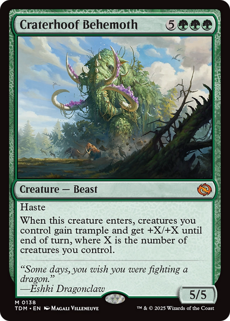 Craterhoof Behemoth [Tarkir: Dragonstorm] | Webway Games