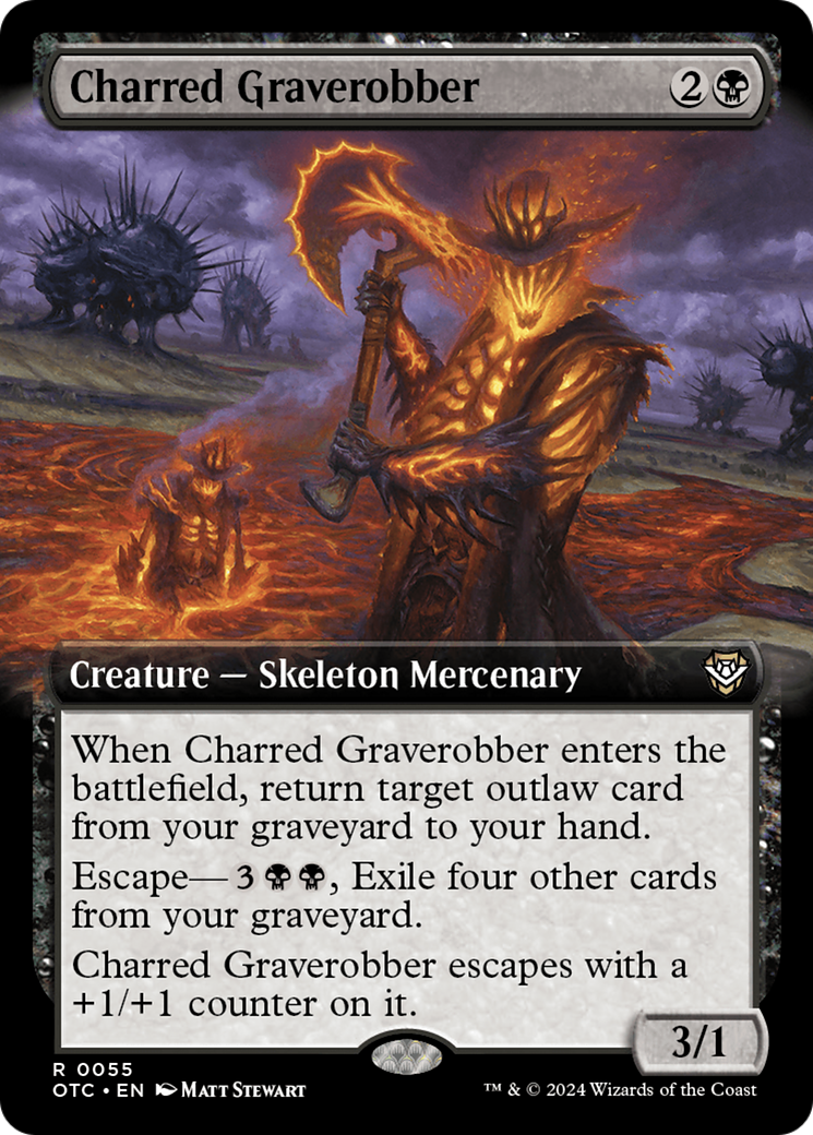 Charred Graverobber (Extended Art) [Outlaws of Thunder Junction Commander] | Webway Games