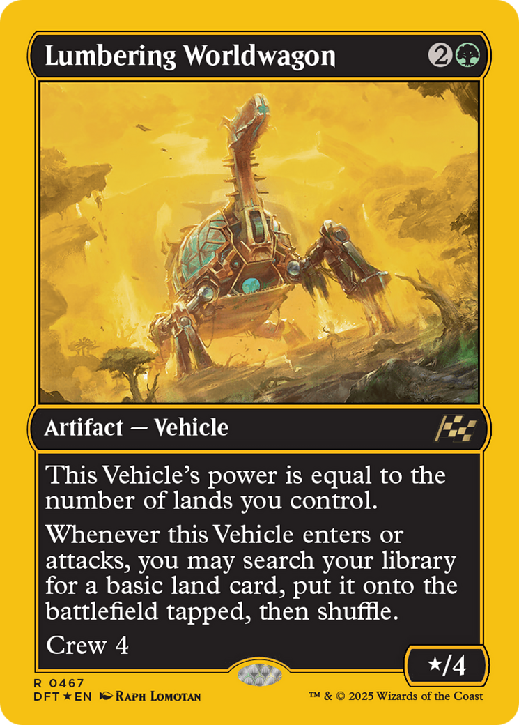 Lumbering Worldwagon (First-Place Foil) [Aetherdrift] | Webway Games