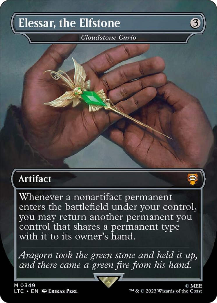 Elessar, the Elfstone - Cloudstone Curio (Surge Foil) [The Lord of the Rings: Tales of Middle-Earth Commander] | Webway Games