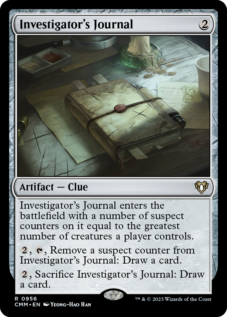 Investigator's Journal [Commander Masters] | Webway Games
