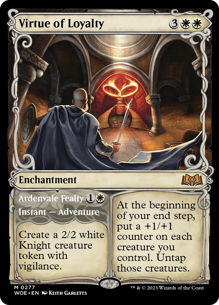 Virtue of Loyalty // Ardvenvale Fealty (Showcase) [Wilds of Eldraine] | Webway Games