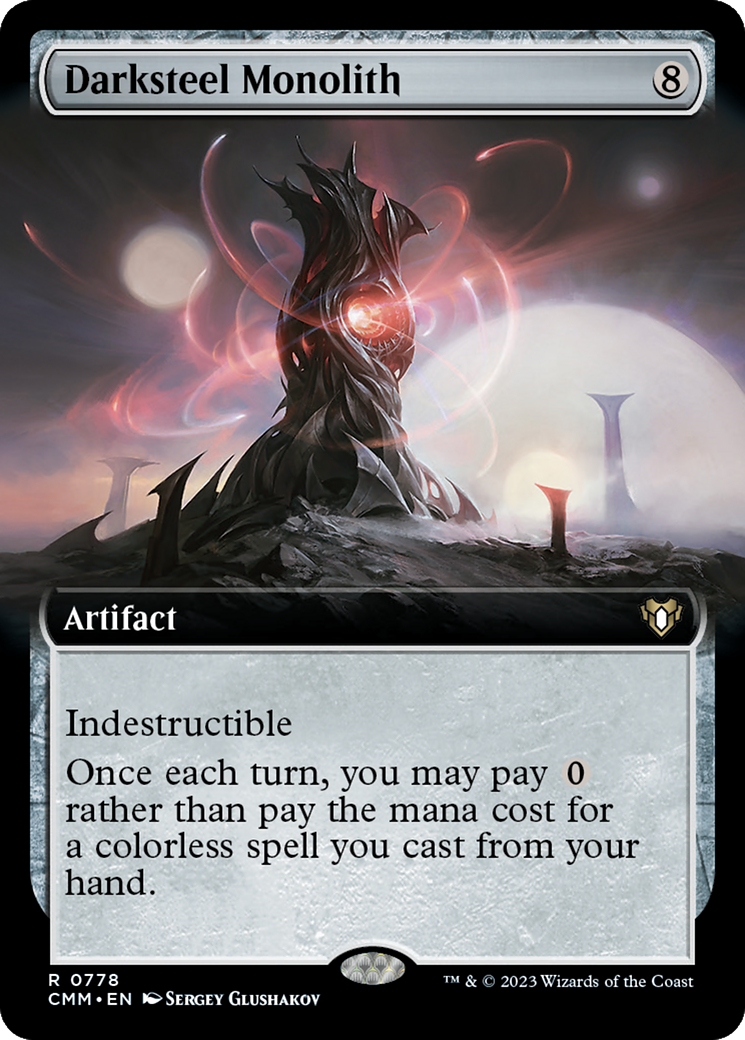 Darksteel Monolith (Extended Art) [Commander Masters] | Webway Games