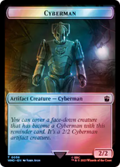 Warrior // Cyberman Double-Sided Token (Surge Foil) [Doctor Who Tokens] | Webway Games
