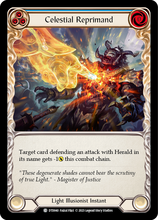 Celestial Reprimand (Blue) [DTD040] (Dusk Till Dawn)  Rainbow Foil | Webway Games