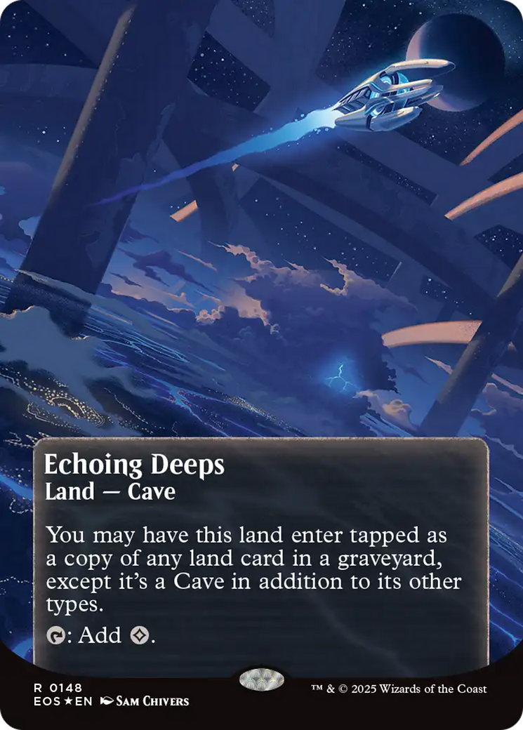 Echoing Deeps (0148) (Borderless) (Galaxy Foil) [Edge of Eternities: Stellar Sights] | Webway Games