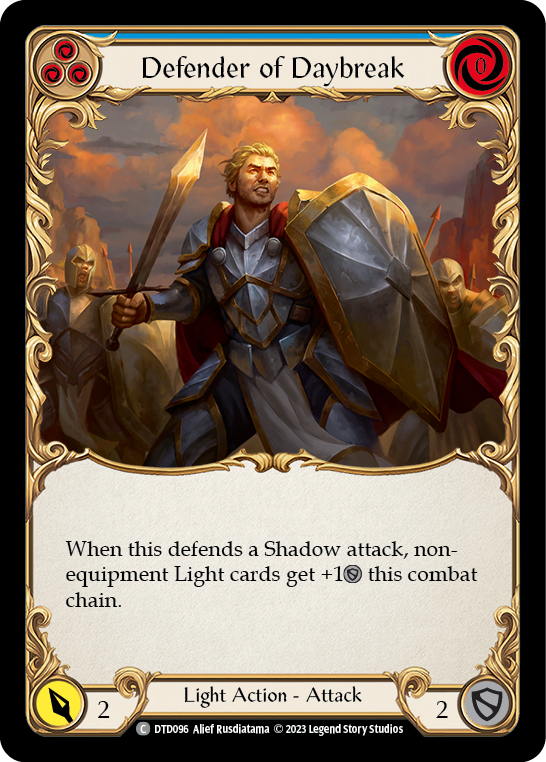 Defender of Daybreak (Blue) [DTD096] (Dusk Till Dawn)  Rainbow Foil | Webway Games