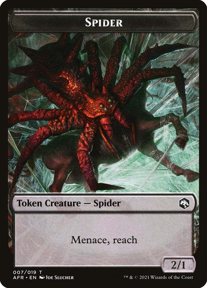 Spider // Ellywick Tumblestrum Emblem Double-Sided Token [Dungeons & Dragons: Adventures in the Forgotten Realms Tokens] | Webway Games