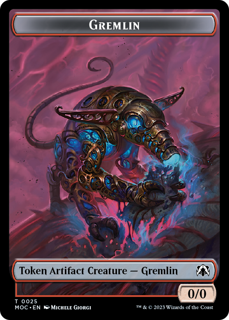 Treasure // Gremlin Double-Sided Token [March of the Machine Commander Tokens] | Webway Games
