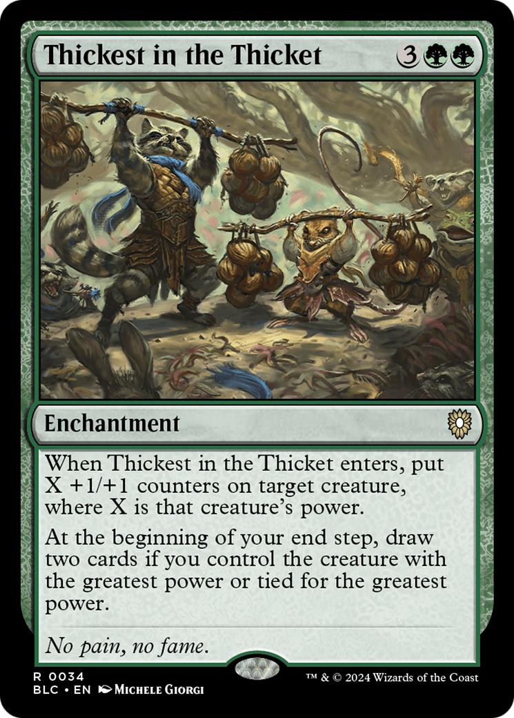Thickest in the Thicket [Bloomburrow Commander] | Webway Games