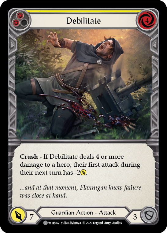 Debilitate (Yellow) [U-WTR067] (Welcome to Rathe Unlimited)  Unlimited Rainbow Foil | Webway Games