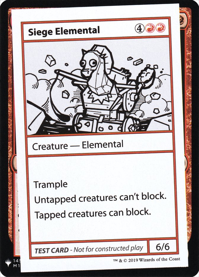 Siege Elemental [Mystery Booster Playtest Cards] | Webway Games