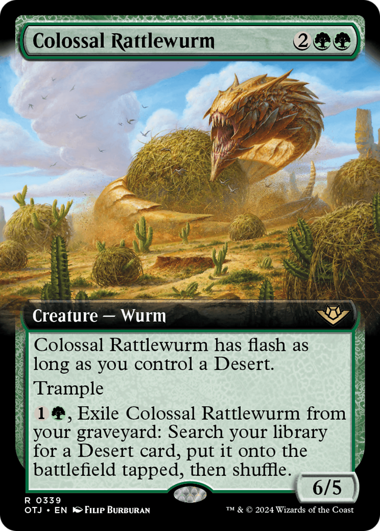 Colossal Rattlewurm (Extended Art) [Outlaws of Thunder Junction] | Webway Games