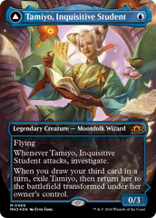 Tamiyo, Inquisitive Student // Tamiyo, Seasoned Scholar (Borderless) (Textured Foil) [Modern Horizons 3] | Webway Games