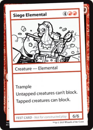 Siege Elemental (2021 Edition) [Mystery Booster Playtest Cards] | Webway Games