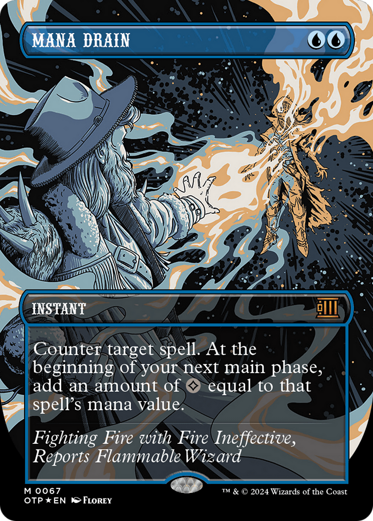 Mana Drain (Textured Foil) [Outlaws of Thunder Junction: Breaking News] | Webway Games