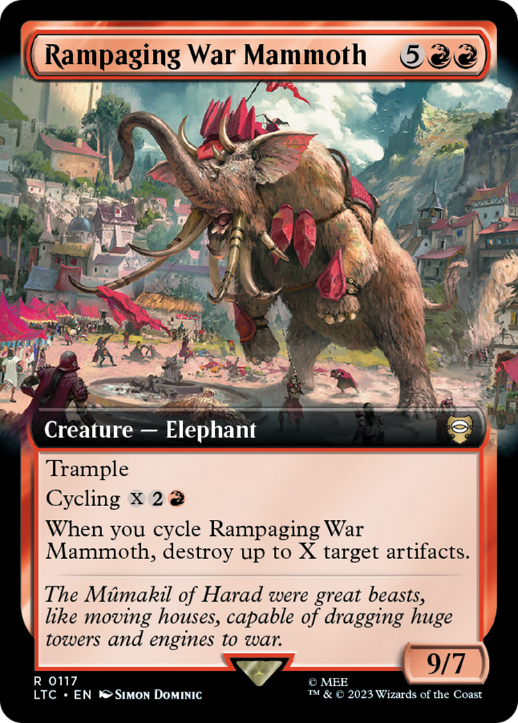 Rampaging War Mammoth (Extended Art) [The Lord of the Rings: Tales of Middle-Earth Commander] | Webway Games