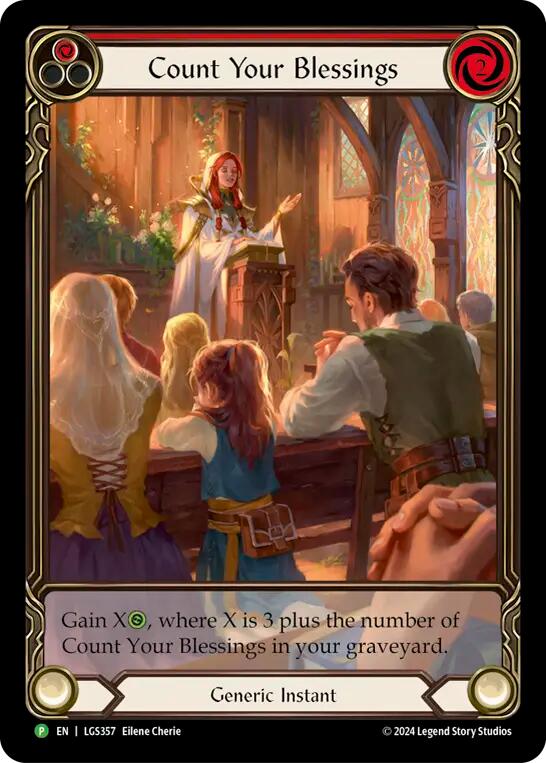 Count Your Blessings (Red) (Rainbow Foil) [LGS357] (Promo)  Rainbow Foil | Webway Games
