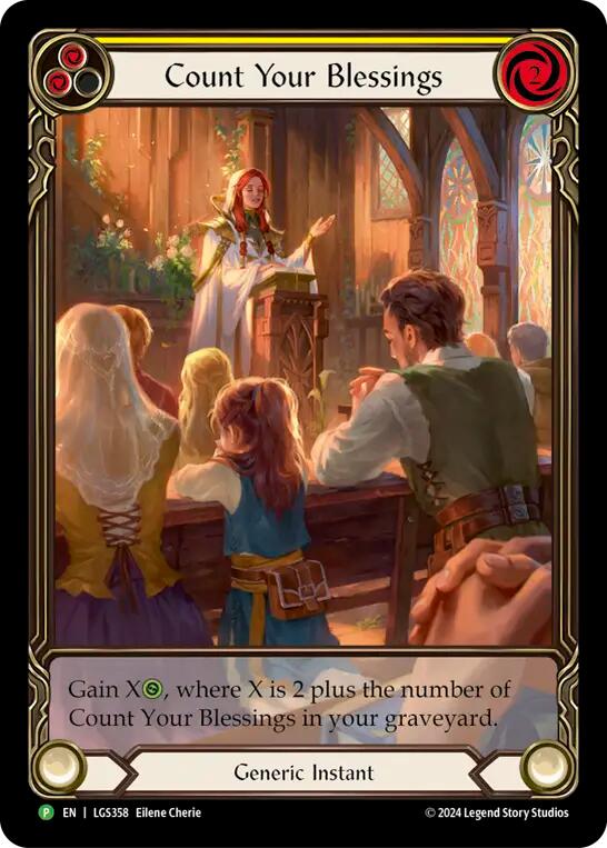Count Your Blessings (Yellow) (Rainbow Foil) [LGS358] (Promo)  Rainbow Foil | Webway Games