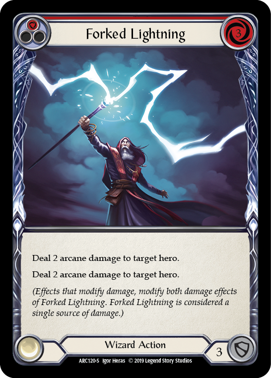 Forked Lightning [ARC120-S] (Arcane Rising)  1st Edition Normal | Webway Games