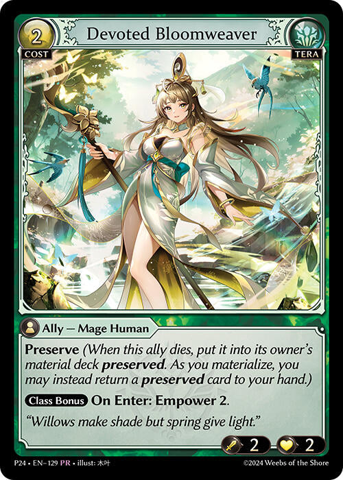 Devoted Bloomweaver (129) [Promotional Cards] | Webway Games