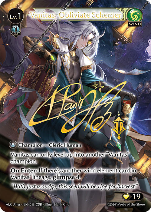 Vanitas, Obliviate Schemer (CSR) (018) [Alchemical Revolution Alter Edition] | Webway Games
