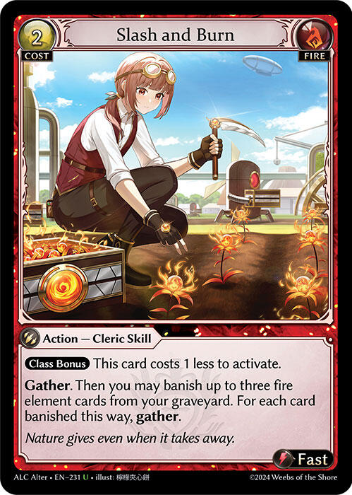 Slash and Burn (231) [Alchemical Revolution Alter Edition] | Webway Games