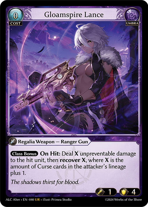 Gloamspire Lance (040) [Alchemical Revolution Alter Edition] | Webway Games