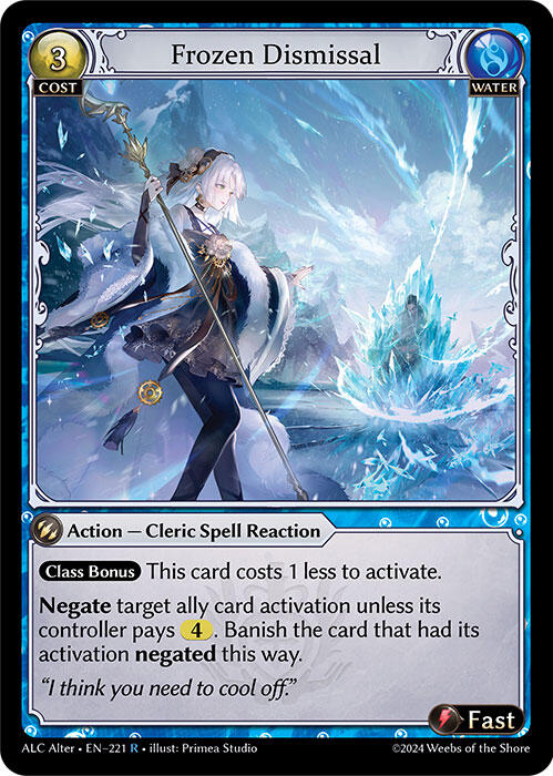 Frozen Dismissal (221) [Alchemical Revolution Alter Edition] | Webway Games