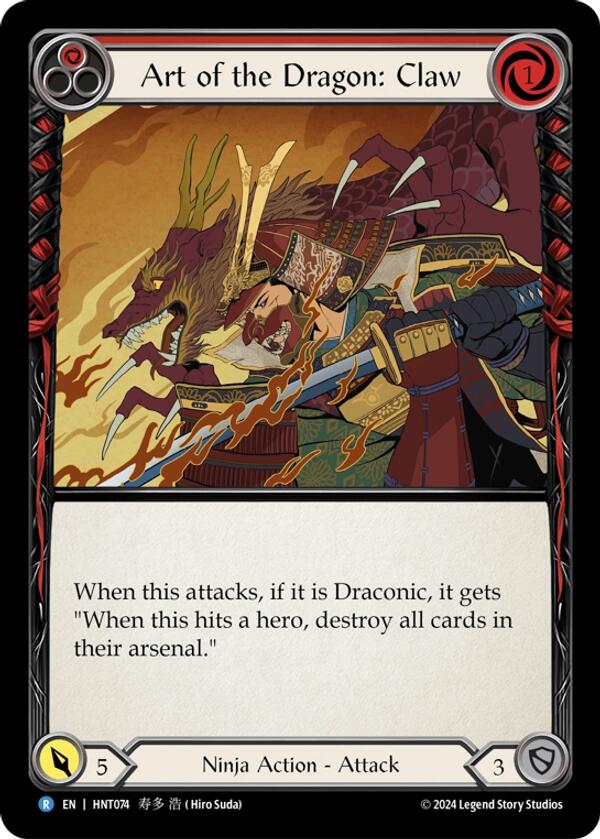 Art of the Dragon: Claw [HNT074] (The Hunted)  Rainbow Foil | Webway Games