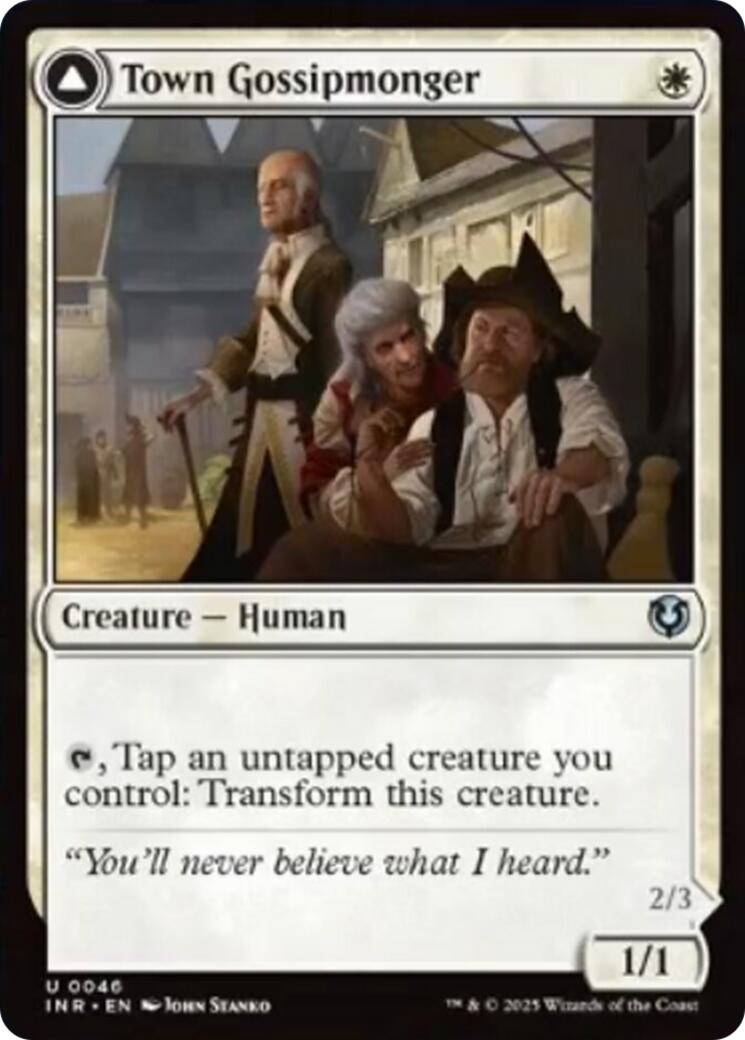 Town Gossipmonger // Incited Rabble [Innistrad Remastered] | Webway Games