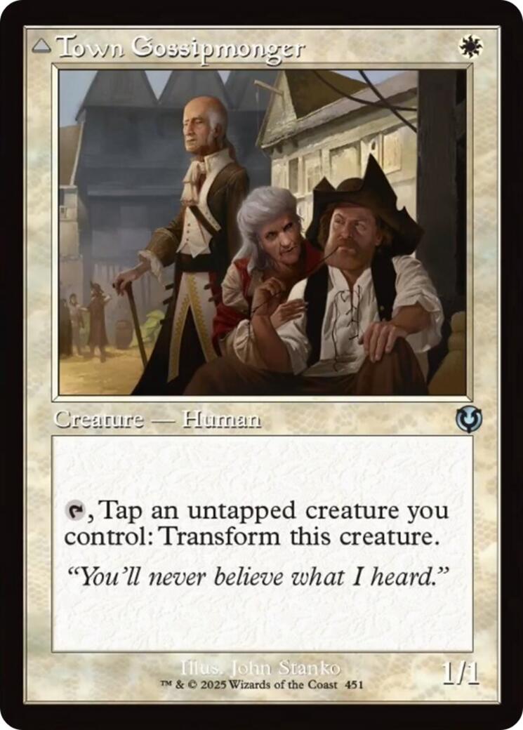 Town Gossipmonger // Incited Rabble (Retro Frame) [Innistrad Remastered] | Webway Games