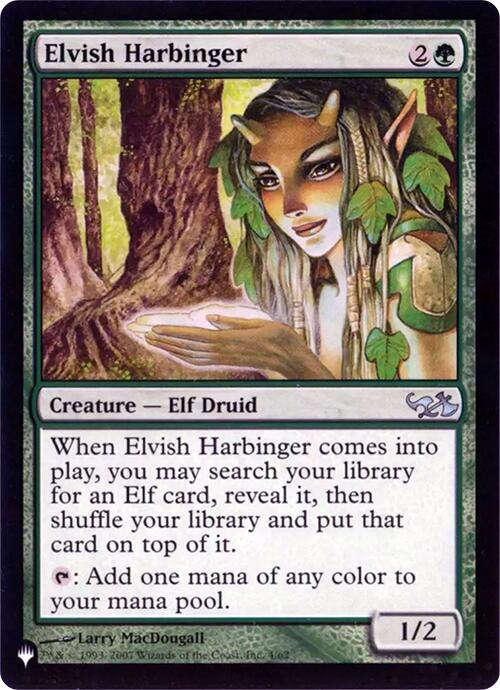 Elvish Harbinger (Retro Frame) [The List] | Webway Games