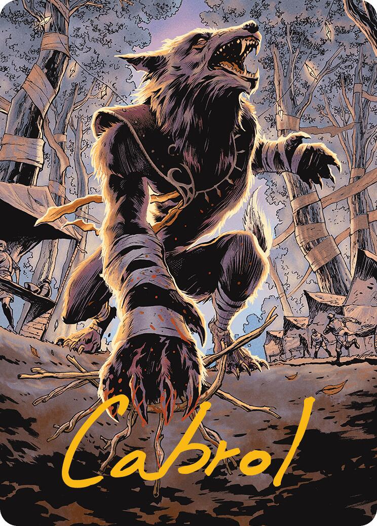 Arlinn, Embraced by the Moon Art Card (Gold-Stamped Signature) [Innistrad Remastered Art Series] | Webway Games