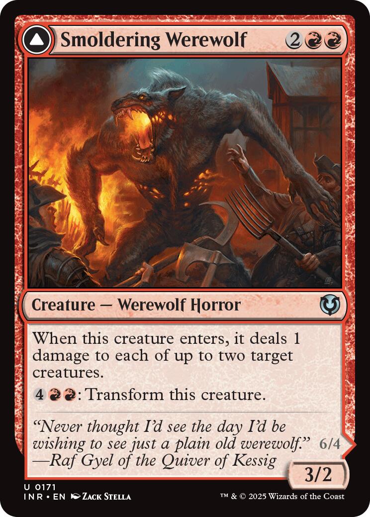 Smoldering Werewolf // Erupting Dreadwolf [Innistrad Remastered] | Webway Games