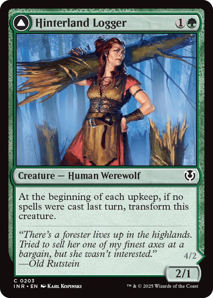 Hinterland Logger // Timber Shredder [Innistrad Remastered] | Webway Games