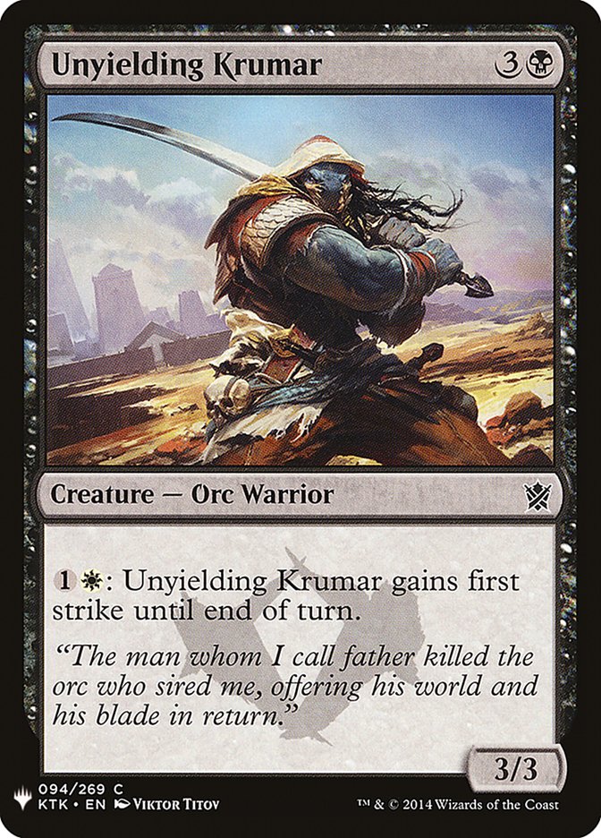 Unyielding Krumar [Mystery Booster] | Webway Games