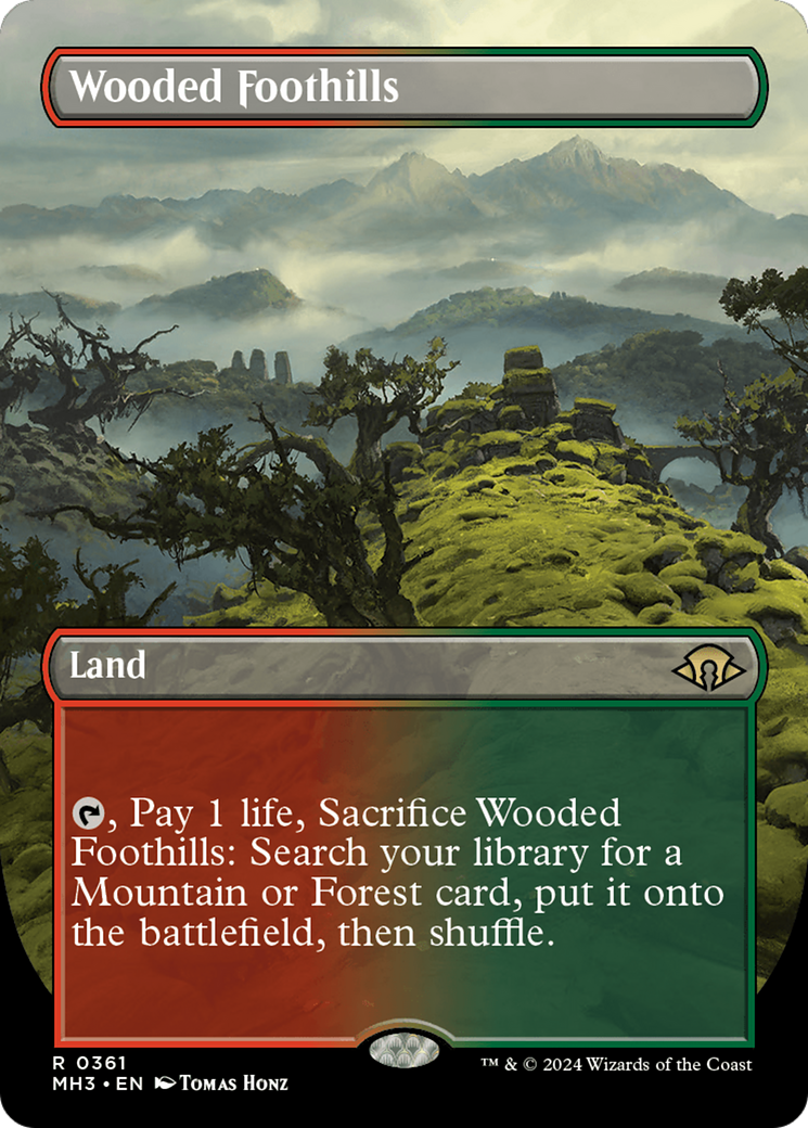 Wooded Foothills (Borderless) [Modern Horizons 3] | Webway Games