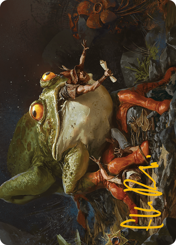 Rampant Frogantua Art Card (Gold-Stamped Signature) [Modern Horizons 3 Art Series] | Webway Games