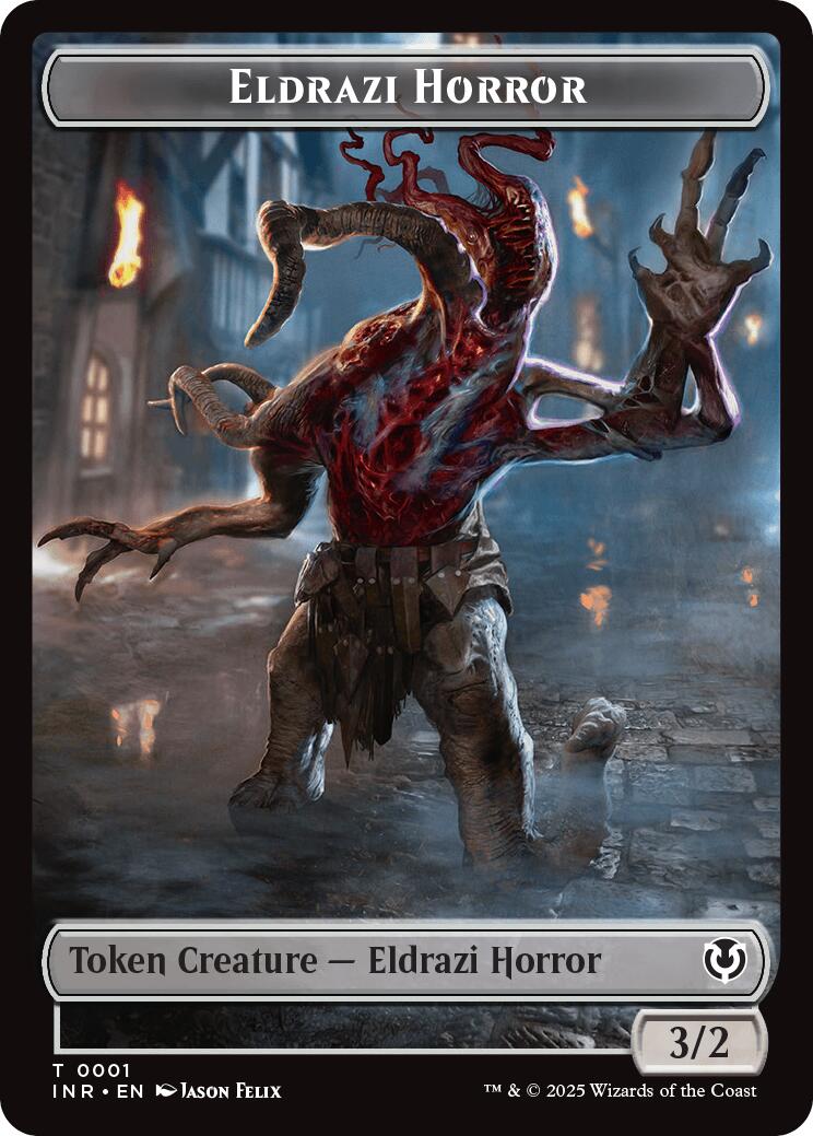 Eldrazi Horror // Human Soldier (0003) Double-Sided Token [Innistrad Remastered Tokens] | Webway Games