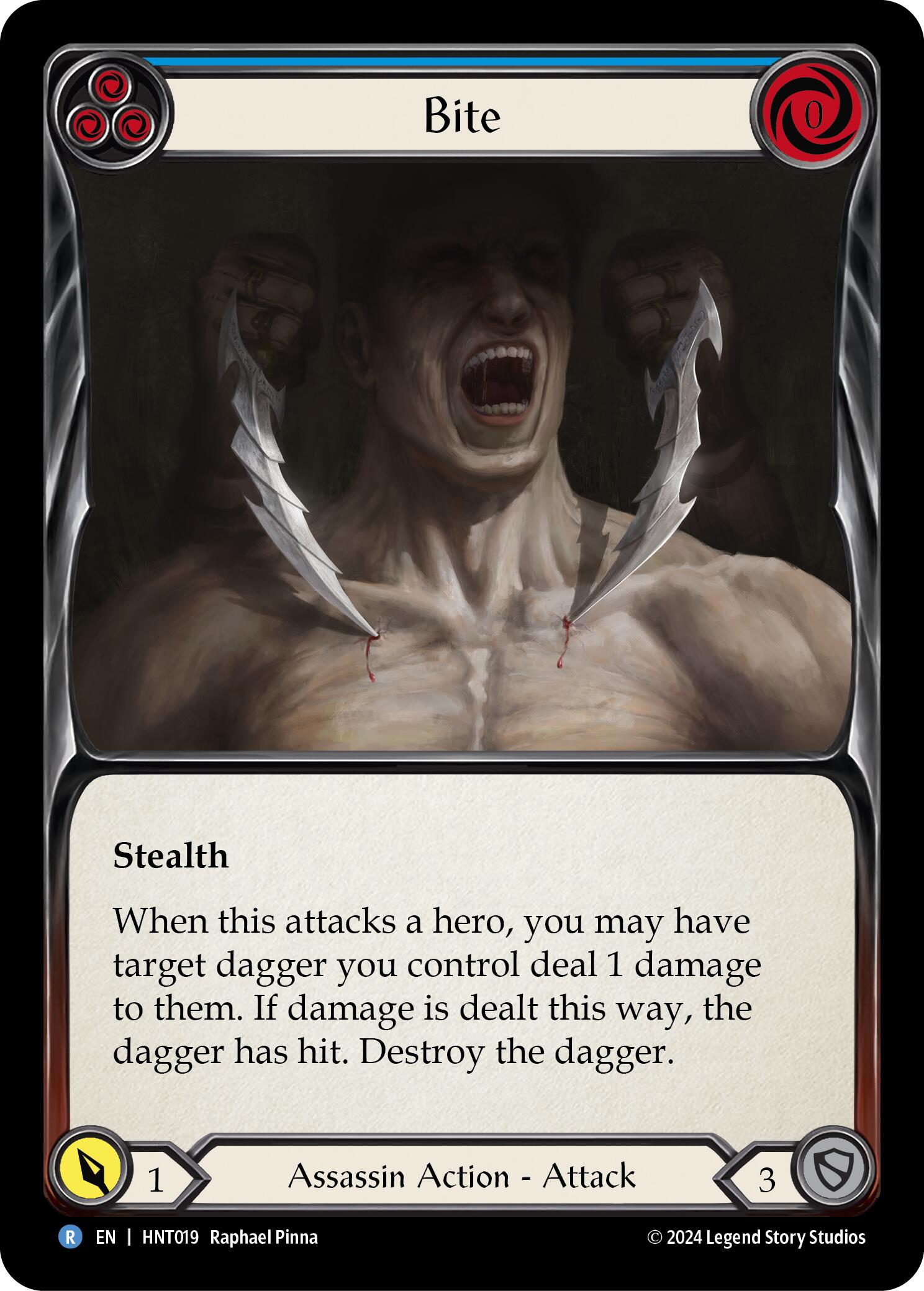 Bite (Blue) [HNT019] (The Hunted)  Rainbow Foil | Webway Games