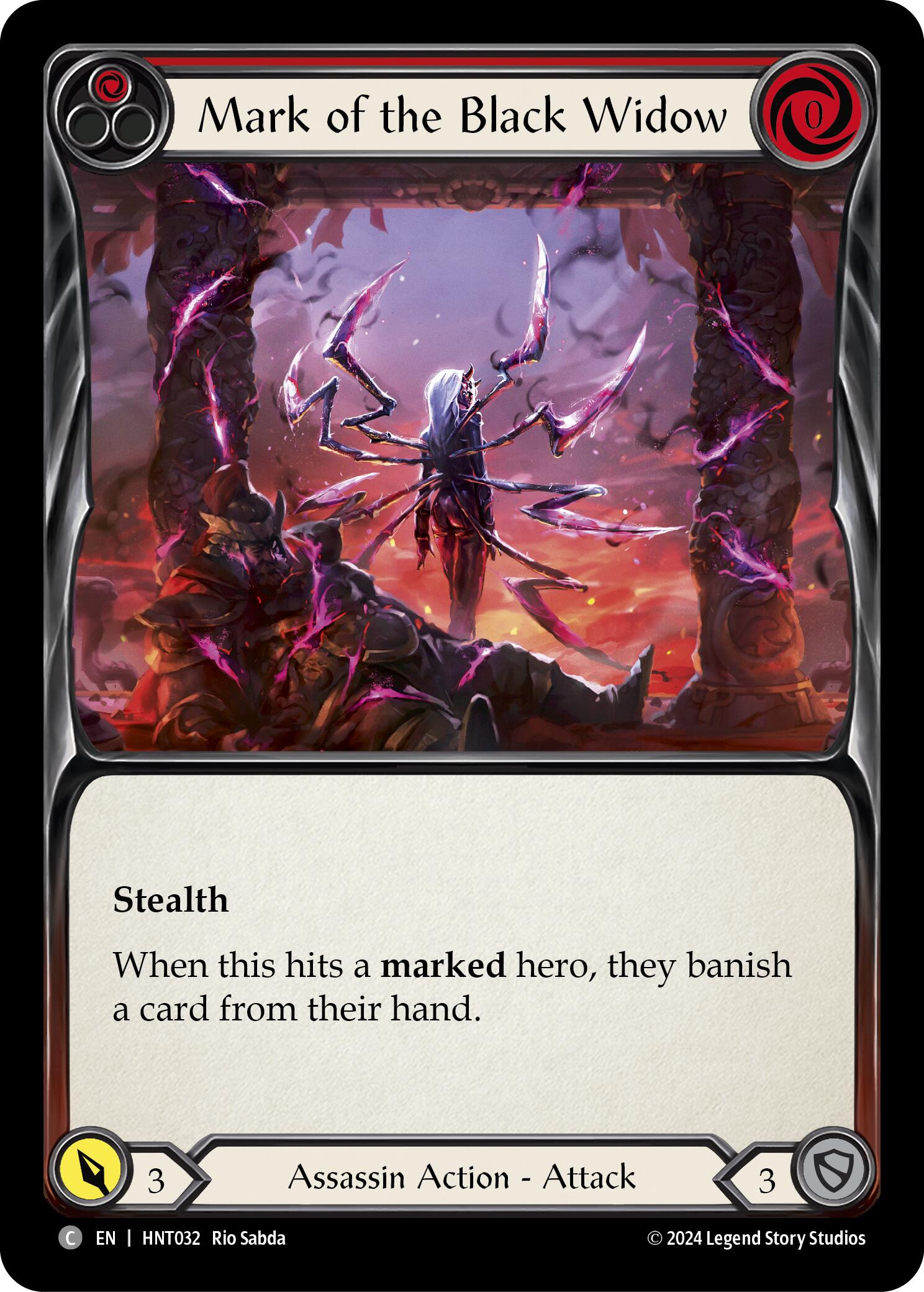 Mark of the Black Widow (Red) [HNT032] (The Hunted)  Rainbow Foil | Webway Games