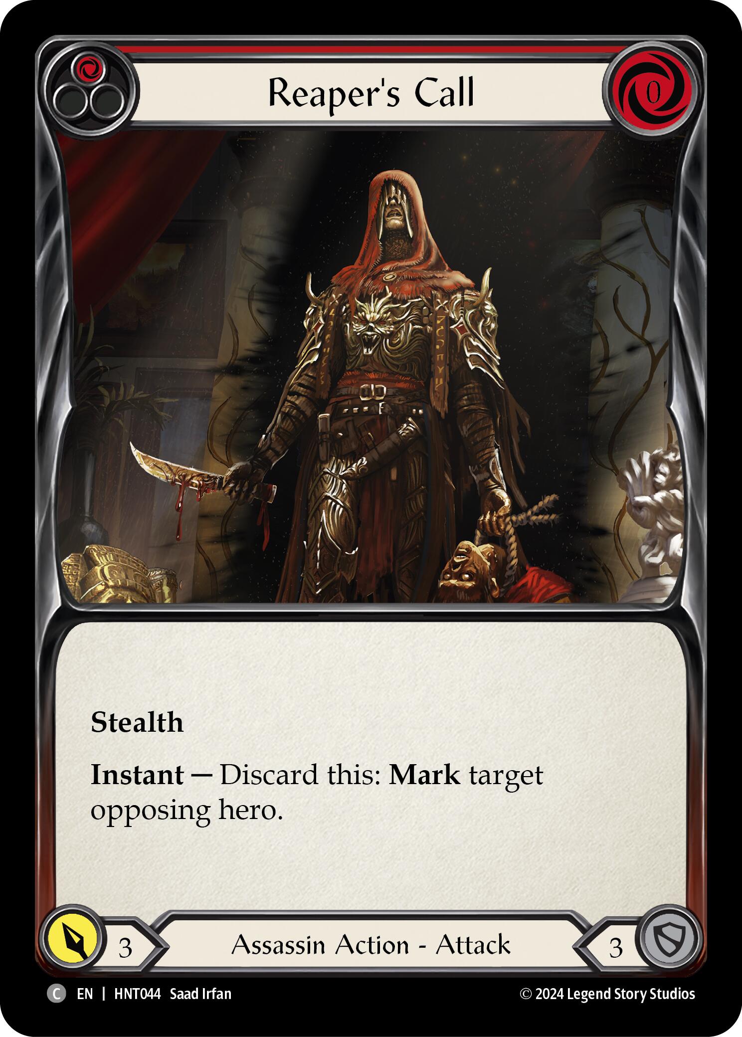 Reaper's Call (Red) [HNT044] (The Hunted)  Rainbow Foil | Webway Games