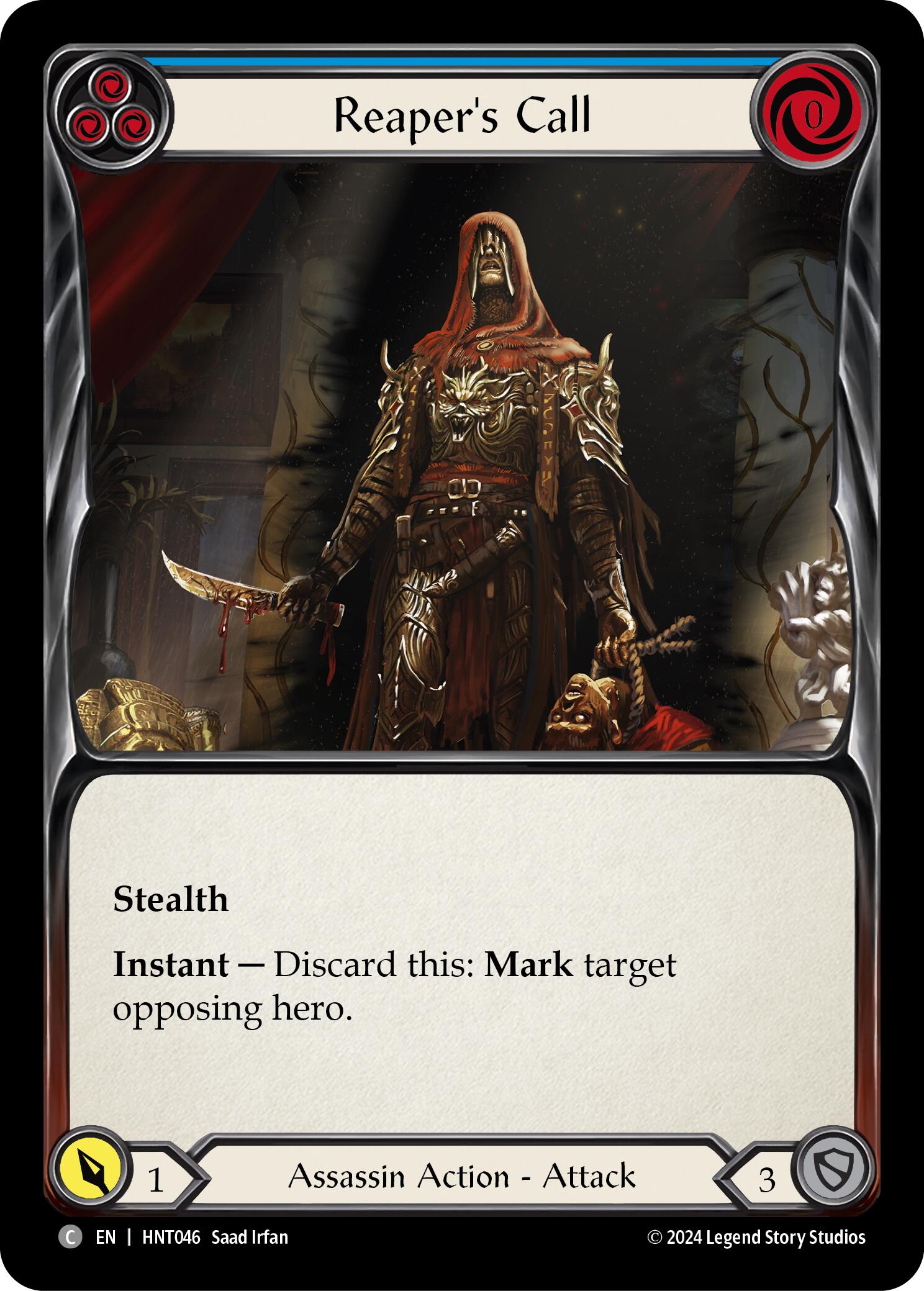 Reaper's Call (Blue) [HNT046] (The Hunted)  Rainbow Foil | Webway Games